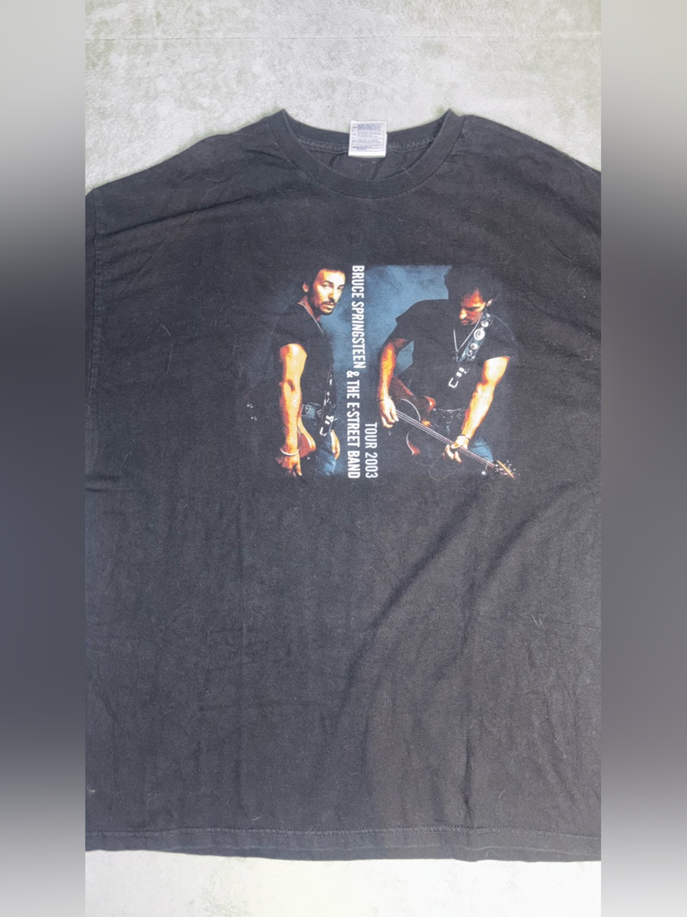 Vintage Bruce Springsteen 2003 Tour Tee Black Tennessee River Tag 2XL